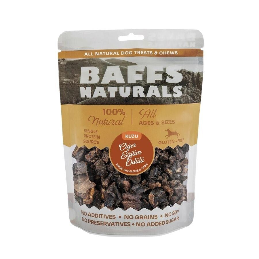 Baffs Naturals Kurutulmuş Kuzu Ciğer Köpek Eğitim Ödülü 100 GR | SRC: Barcode: 8683229861229